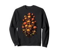 Skull Rose Bouquet Dark Gothic Vanitas Art Floral Sweatshirt