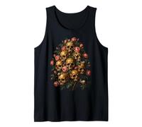 Skull Rose Bouquet Dark Gothic Vanitas Art Floral Tank Top