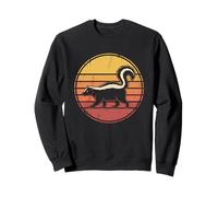 Skunk Art Retro Sonnenuntergang Männer Frauen Kinder Zoo Tier Stinktier Liebhaber Sweatshirt