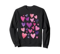 Skurrile Liebe und Herz-Muster Sweatshirt