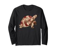 Skurriles Patchwork-Schildkröten-Steppmuster Langarmshirt