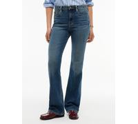 Bootcut-Jeans TOMMY HILFIGER "SKYE MID RISE BOOTCUT ESSENTIAL", Damen, Gr. 30, Länge 32, blau (ocean), Denim/Jeans, Obermaterial: 99% Baumwolle, 1% Elasthan, unifarben, lang, Jeans, Baumwollmischung, 