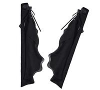 SkyPOOU 2 bequeme Chiffon-Overleeves, atmungsaktiv, lockere Ärmel, Outdoor-Ärmel für gesellschaftliche Zusammenkünfte, Brautjungfernhandschuhe, Schwarz , One size