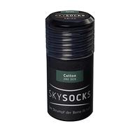 SKYSOCKS Cotton Reise-Kniestrümpfe, Graphit 38/39, kräftige Stützstrümpfe für Damen und Herren mit spürbarer Stützwirkung (280 DEN für Reise, Beruf und Freizeit