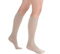 SKYSOCKS Cotton Reise-Kniestrümpfe, Sand Gr. 38/39, kräftige Stützstrümpfe für Damen und Herren mit spürbarer Stützwirkung 280 DEN für Reise, Beruf und Freizeit