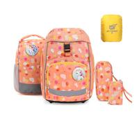 SKYSPER Schulranzen-Set 5-teilig, Schulrucksack Ergonomischer Tragesystem | Schulranzen mit Regenhülle, 360 Grad Reflexstreifen, für Mädchen Jungen Kinder 1. klasse Outdoor Aktivitäten