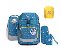 SKYSPER Schulranzen-Set 5-teilig, Schulrucksack Ergonomischer Tragesystem | Schulranzen mit Regenhülle, 360 Grad Reflexstreifen, für Mädchen Jungen Kinder 1. klasse Outdoor Aktivitäten