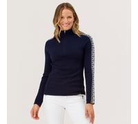 Slalom Zip Neck Strickpullover Damen - navy - L