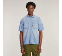 G-Star Hemd Slanted Double Pocket D24602-D539-G342-M Kurzarm Hellblau M