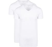 Slater 2er-Pack Stretch V-Ausschnitt T-shirt Weiß - Größe L Weiß L