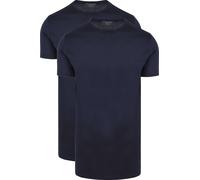 Slater 2er-Pack T-shirt Basic Extra Lang Rundhals Weiß - Größe 4XL Dunkelblau 4XL