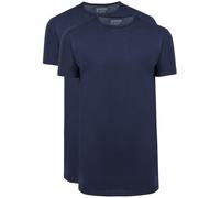 Slater 2er-Pack T-shirt Basic Extra Lang Rundhals Weiß - Größe XL Dunkelblau XL