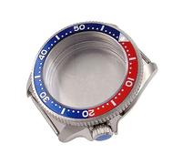 SLAVIK SKX013 20 Bar Bei 3,8 SKX Mod 37 Mm Stahl-Uhrengehäuse, Kompatibel Mit NH34 NH35 NH36 NH38 ETA 2824 PT5000 ST2130, Flacher Legierungseinsatz, 120 Klicks (Color : Blue red insert, Size : Eta28