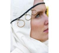 Slawische Schläfenringe, Groß, Paar Messing versilbert