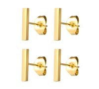 SLAXJNE 2 Paar Rechteckige Ohrringe, Modische Ohrringe, Geometrische Ohrringe, Schlichte Design-Ohrringe, Damen-Ohrringe, Bekleidungszubehör