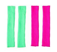 SLAXJNE 2 Paar Stricksocken, Sexy Beinstulpen, Florsocken Im Hot-Girl-Stil, Wadensocken, Neon-Modesocken, Abschlussballsocken Im Retro-Stil