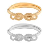 SLAXJNE 2 Stück Elastische Gürtel, Modische Und Vielseitige Gürtel, Dünne Metallgürtel, Damengürtel, Bekleidungszubehör, Geeignet Für Hemden, Mäntel, Kleider