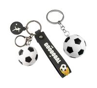 SLAXJNE 2 Stück Kreative Fußball-Schlüsselanhänger, Simulierte Mini-Fußball-Anhänger, Dekorative Fußball-Anhänger, Fußball-Geschenke, Fußball-Fan-Schlüsselanhänger, Taschenanhänger