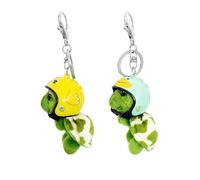 SLAXJNE 2 Stück Schlüsselanhänger, Plüsch-Schildkröten-Schlüsselanhänger, Tier-Schlüsselanhänger, Handy-Anhänger, Rucksack-Firmware, Anhänger-Schlüsselanhänger