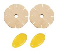 SLAXJNE 2 Stück Seilflechter, 2 Stück Stringer, DIY Handgefertigte Seilflechtwerkzeuge, Armband-Flechtscheibe, Tragbares Armband-Flechtbrett, Holz-Flechtscheibe