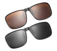 SLAXJNE 2-Teilige Clip-Sonnenbrille, Auto-Clip-On-Brille, Outdoor-Sonnenbrille, Sonnenschutz-Sonnenbrille, Damen-Clip-On-Sonnenbrille