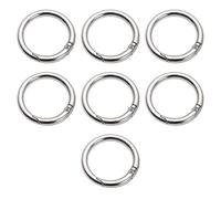 SLAXJNE 7 Stück Runder Karabiner, Mini-Feder-Rundschnalle, Runder Schlüsselanhänger, Gurtband-Rundschnalle, Geeignet Für Schlüssel, Rucksäcke, Handtaschen