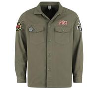 Slayer Amplified Collection Military Shirt - Shacket Männer Langarmhemd Khaki S