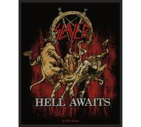 Slayer Aufnäher HELL AWAITS Patch gewebt 8 x 10 cm