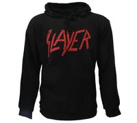 Slayer Distorted Logo Band Kapuzenpullover - Offizielles Merchandise L Schwarz