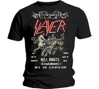 Slayer Herren Vintage Flyer T-Shirt, Schwarz (Black Black), X-Large