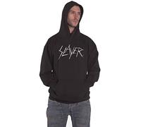 Slayer Kapuzenpullover Scratchy Band Logo Nue offiziell Unisex Schwarz Pullover XL