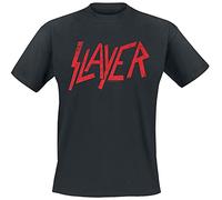 Slayer Logo Männer T-Shirt schwarz M 100% Baumwolle Band-Merch, Bands