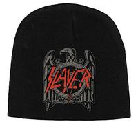 SLAYER Mütze/ beanie hat/ wooly hat - Slayer Eagle Band Logo Black Red Beanie Hat Official Mens Womens Cap Album Gift