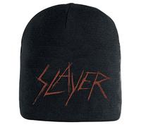 SLAYER Mütze/ beanie hat/ wooly hat - Slayer Eagle Band Logo Black Red Beanie Hat Official Mens Womens Cap Album Gift