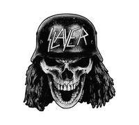 Slayer Patch Wehrmacht Skull Band Logo Cut Out Nue offiziell Schwarz Woven