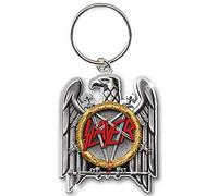 Slayer Schlüsselring Classic Eagle Band Logo offiziell Nue Silber Metal Keychain One Size