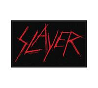 Razamataz Aufnäher SLAYER SCRATCHED LOGO – Unisex, 100% Polyester, schwarz/rot