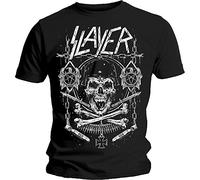 Rock Off Trade T-Shirt Slayer – Skull & Bones Revised – Schwarz Größe M Unisex