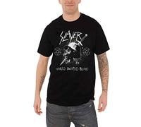 Slayer T Shirt World Painted Blood 81 Skull Band Logo Herren Nue Schwarz XL