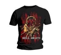 Rock Off Slayer Unisex T-Shirt Hell Awaits Black (size XXL)