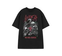 Slayer The Final Campaign Eagle Logo Graphic Tee | Retro Black Short Sleeved Shirt with Eagle Print for Metalheads | Casual Rock Band Tee for Him, Schwarz - Adler, M
