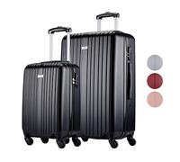Slazenger Kofferset 2 Teilig/ 3 Teilig - Trolley Handgepack und Reisekoffer Groß - ABS Hartschalenkoffer Set - Koffer Set mit 360° Rollen und Kombinationsschloss - Rollkoffer