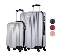Slazenger Kofferset 2 Teilig/ 3 Teilig - Trolley Handgepack und Reisekoffer Groß - ABS Hartschalenkoffer Set - Koffer Set mit 360° Rollen und Kombinationsschloss - Rollkoffer