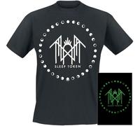 Sleep Token Moon Phase - Glow In The Dark T-Shirt schwarz in S