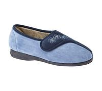 Sleepers Damen Gemma Klettverschluss Hausschuhe (7 UK/40,5 EU) (Marineblau/Blau)