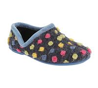 Sleepers Damen Jade Hausschuhe/Pantoffeln, gepunktet (40 EUR/7 UK) (Hellblau/Bunt)