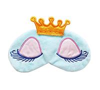 Sleeping Beauty Cartoon Lange Wimpern Krone Schlafmaske Augenmaske für Reisen Entspannung Blau