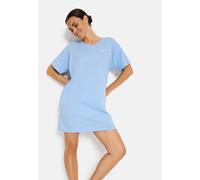 Sleepshirt LSCN BY LASCANA, Damen, Gr. 36/38, N-Gr, blau, Single Jersey, Obermaterial: 100% Baumwolle, bedruckt, unifarben, Basic hüftlang, Rundhals, eingesetzt abgesteppt, Kleider Sleepshirt, mit übe