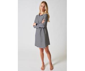 Sleepshirt SKINY "Night In Mix & Match", Damen, Gr. 36, N-Gr, Langarm, Single Jersey, navyblazer stripes, Single Jersey, Obermaterial: 95% Baumwolle, 5% Elasthan, gestreift, bequem kniefrei, Rundhals,