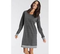 Sleepshirt VIVANCE DREAMS Gr. 36/38, N-Gr, schwarz (schwarz meliert) Damen Kleider (28784310-36) schwarz meliert